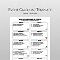 Church Event Calendar Template | HQ Template Documents