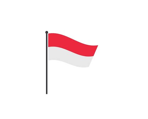 인도네시아 국기 벡터 아이콘 그림 프리미엄 벡터