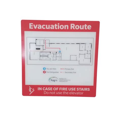 Custom Evacuation Plan Signage Plastic