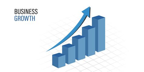 Business Success Growth Arrow Moving Upward Chart Vector Background