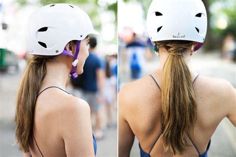 Fahrradhelm Für Frauen Frisuren fahrradan