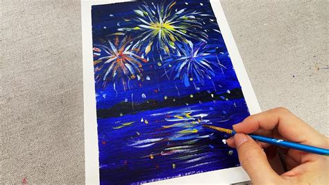 How To Paint Fireworks Over Water Step By Step Guide For Beginners