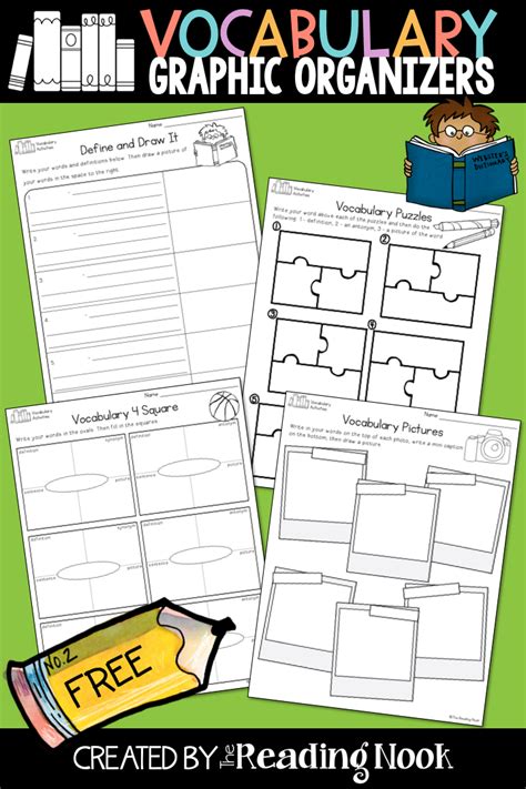 These Free Graphic Organizers Are Perfect For Any List Of Vocabulary