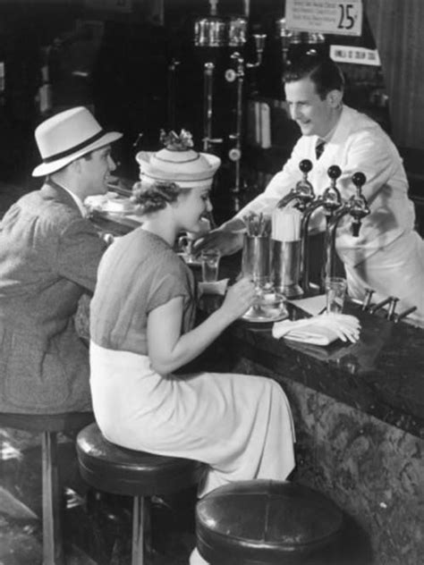 Date At The Malt Shop 1940s Vintage Vintage Photos Vintage Diner