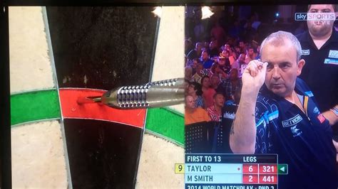 Phil Taylor 9 Dart Finish Vs Michael Smith 23714 Youtube