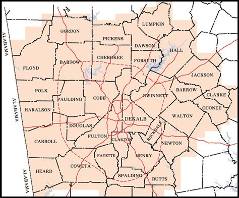 Atlanta Metro Map Travelsfinderscom