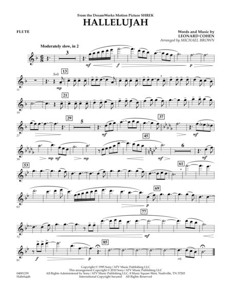 Download Hallelujah Flute Sheet Music By Leonard Cohen