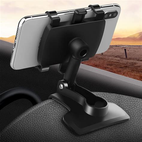 360 Car Mobile Phone Holder Clip On Dashboard Sun Visorrearview