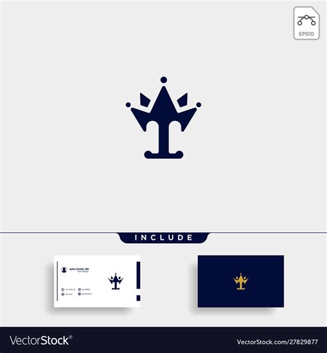 Letter T King Logo Template Design Royalty Free Vector Image