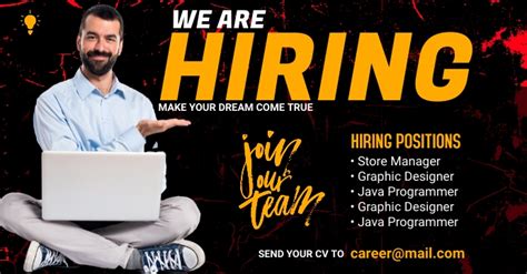 We Are Hiring Facebook Event Cover Template Postermywall