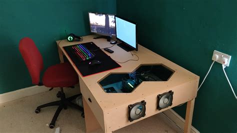 Just Made A Desk Pc Pc Desk Custom Pc Desk Desk Pc Build
