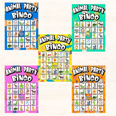 Animal Bingo Game For Kids Printable Board Games Bingo Games Games For