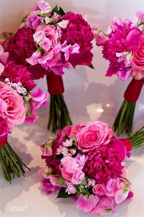 Mariage Rose Fushia Mariageoriginal Pink Wedding Flower Bouquets