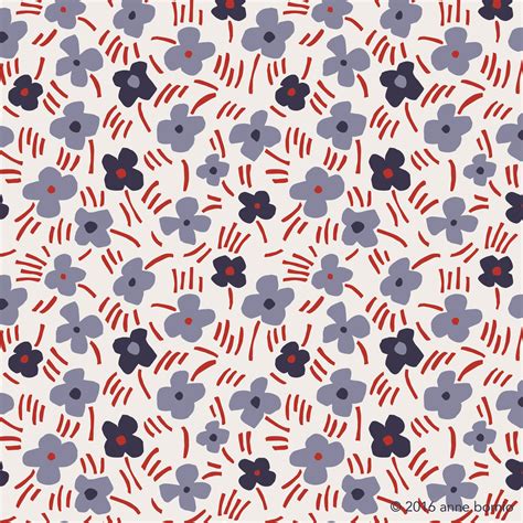 Anne Bomio surface pattern design | Surface pattern design, Pattern design, Flower print pattern