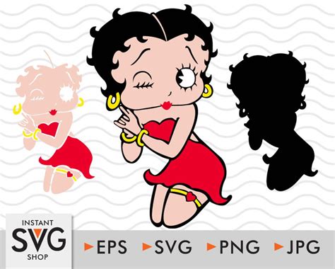 Betty Boop Svg Easy Cut Layered By Color Cutting File For Etsy