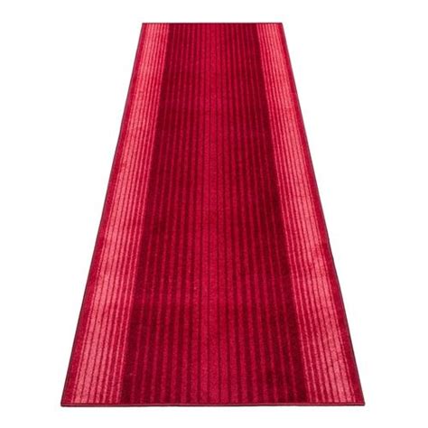Runner Rug Carpet Capitol Stripes Red 100cm Width