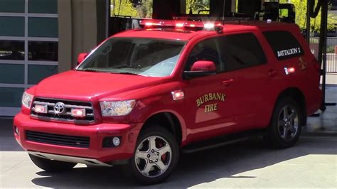 Burbank Fire Dept Battalion 1 Responding Youtube