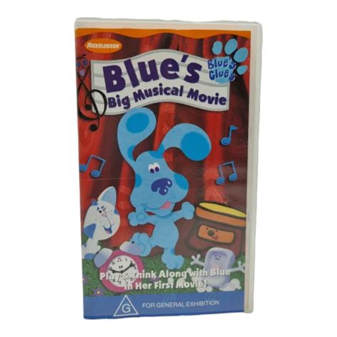 Nick Jr Blues Clues Blues Big Musical Movie Vhs Tape 2002 1987