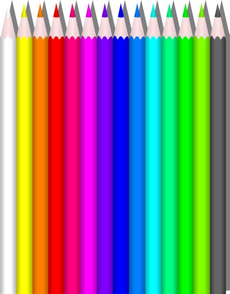 Onlinelabels Clip Art Colored Pencils