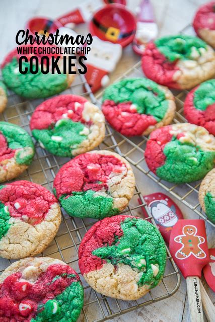 51 best christmas cookie ideas for kids. Christmas White Chocolate Chip Cookies | Plain Chicken®
