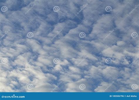 Deep Blue Sky And White Cloud Backgroundaltocumulus Clouds Stock Photo