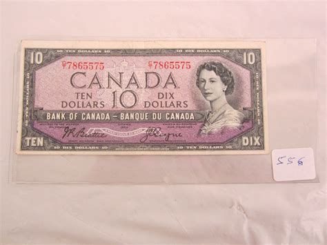 Canadian 1954 Ten Dollar Bill Schmalz Auctions
