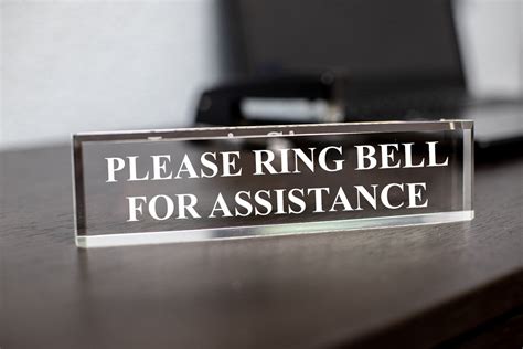 Please Ring Bell For Assistance Office Desk Accessories Etsy