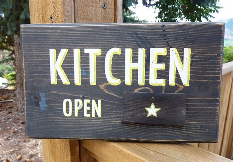 Kitchen Open Kitchen Closed Kitchen Sign Handpainted
