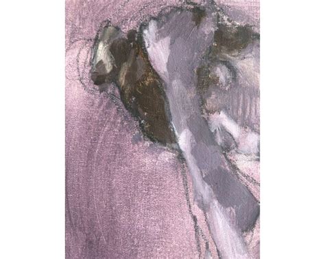 Gabrielle Moulding Nude In Damson With Oil On Linen Painting By