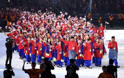 Sukan asia tenggara 2017), officially known as the 29th southeast asian games (or simply 29th sea games; Perarakan masuk Kontinjen Malaysia pada upacara pembukaan ...