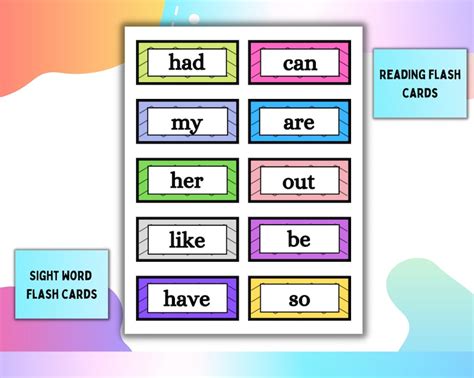 Sight Words Flashcards Printable Kindergarten To 3rd Grade Sight Words