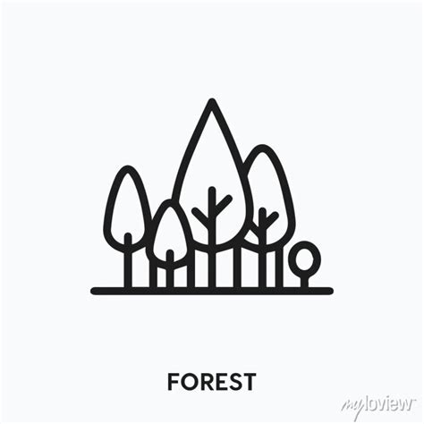Forest Icon Vector Forest Symbol Sign Wall Stickers Collection