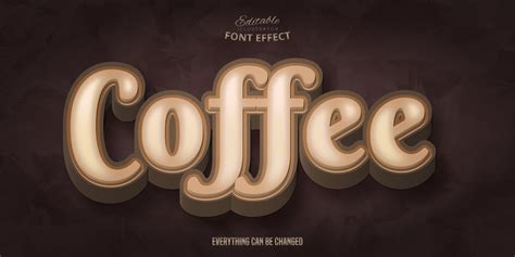 Coffee Brown Font Effect 963989 Vector Art At Vecteezy