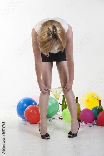 Woman Removing Underwear At Office Party Stock Photo Adobe Stock