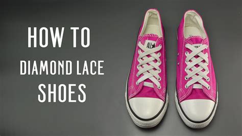 One of the most popular ways to tie shoelaces is the bar pattern. Learn how to Diamond lace your shoes, very simple instruction for vans, converse and other shoes ...