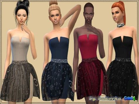 The Sims Resource Corset Dress Circle By Bukovka • Sims 4 Downloads