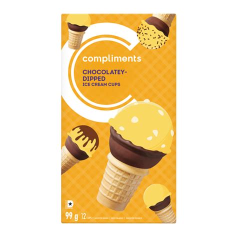 Ice Cream Cones Chocolate Dipped 12 EA Compliments Ca