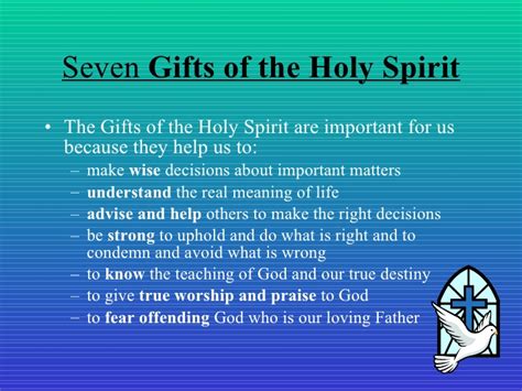 Moreover, the spirit who proceeds from the father and the son, has seven different ways whereby he manifests his presence in our souls. Prayer A Gift To Make Us Holy