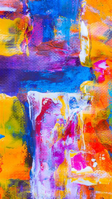 Download Wallpaper 938x1668 Canvas Spots Paint Strokes Colorful