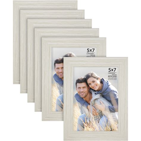 Langdon House 5x7 Almond White Picture Frames Contemporary Style 6