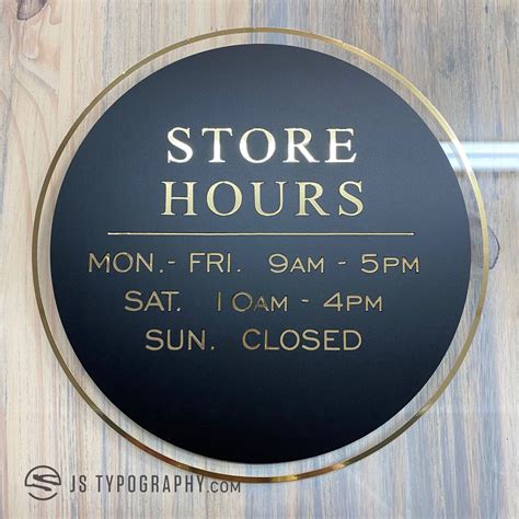 Store Hours Decal Business Hours Decals Store Hours Signs Etsy