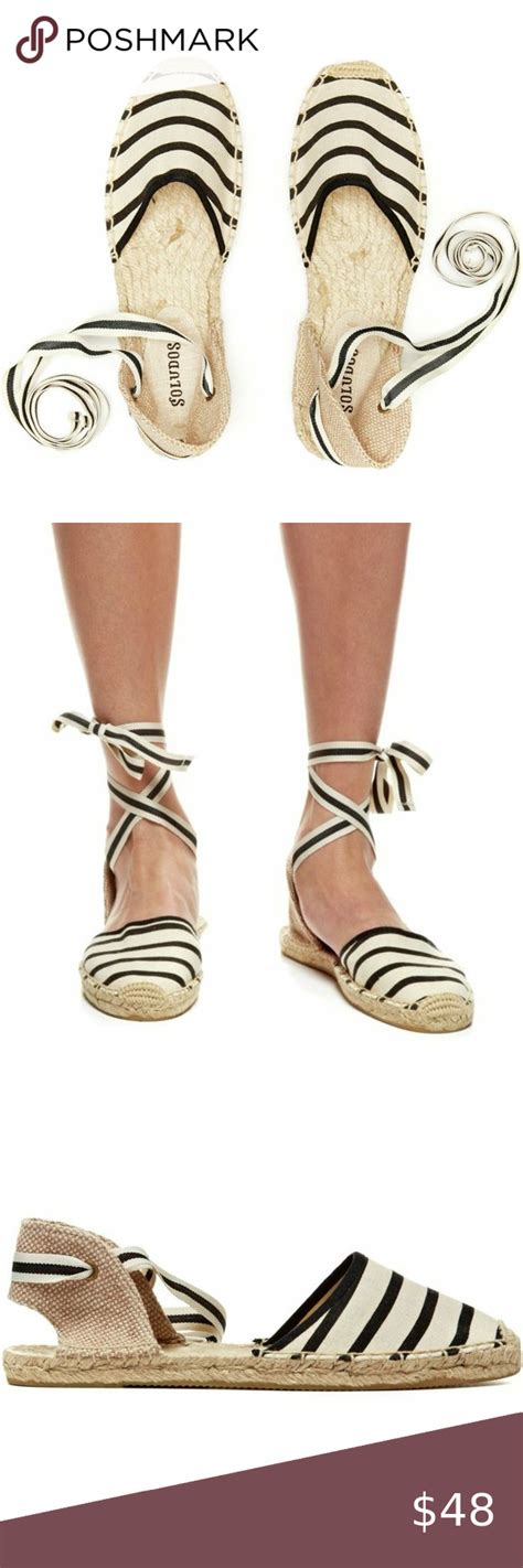 Soludos Classic Espadrille Sandal Striped Size 75 Espadrilles Wrap