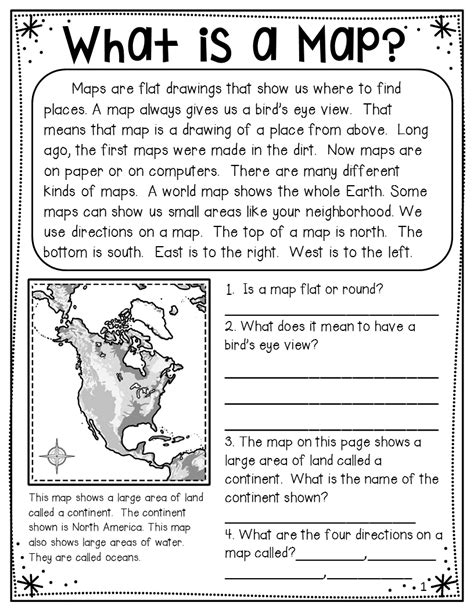 Geography Map Skills Worksheets Answer Key