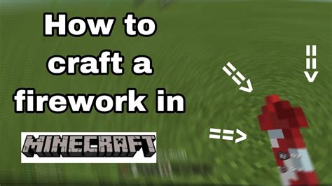 How To Make Fireworks In Minecraft Tutorial Youtube