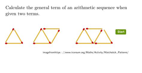 Arithmetic Sequences General Term From Two Terms Geogebra