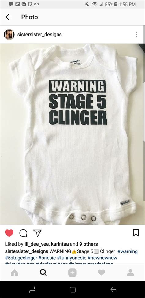 Stage 5 Clinger Onesie Shopsistersisterdesignco Funny