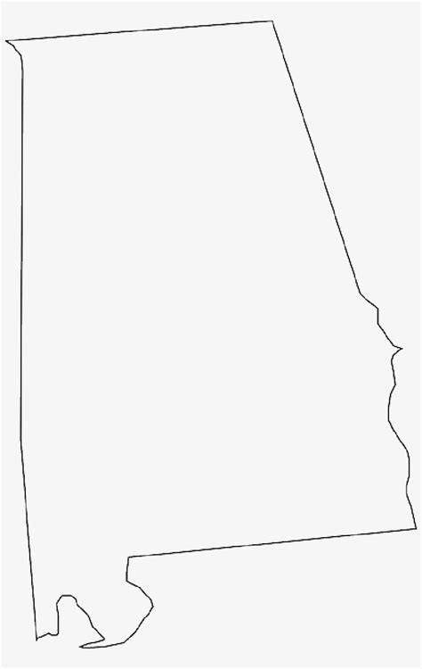 Alabama State Map Outline United States Of America Transparent Png