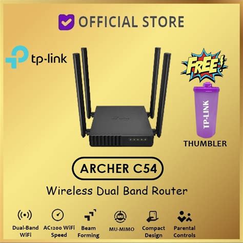 Tp Link Archer C54 Ac1200 Dual Band Wi Fi Router Tplink Archer C 54