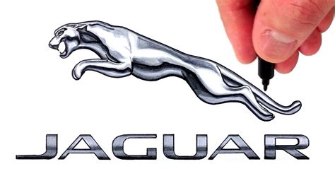 How to Draw the JAGUAR Logo - YouTube
