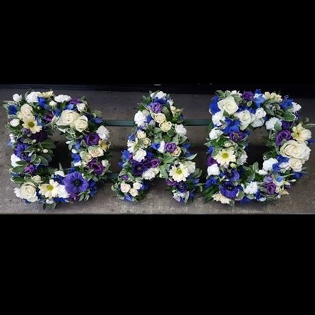 Delivery is via royal mail and may take up to 2 days, with the exception of hampers where free delivery is via. DAD Tribute Blue & White | Rays Florist Funeral Flowers ...